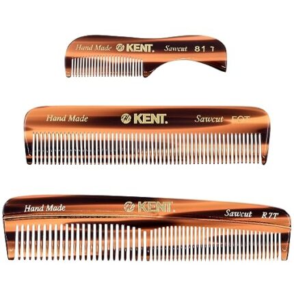 Kent Combs for Men Beard Comb Set, Pocket Comb Beard Kit for Men for Travel and Home Care, Mustache Comb for Men, Mini Comb Beard Combs for Mens Grooming, Handmade Kent Comb Mens Beard Grooming Set