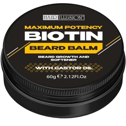 Hair Illusion Maximum Potency Biotin Beard Balm For Beard Growth And Softening
