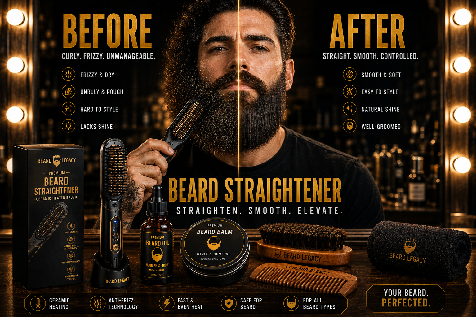 Beard Straightening Guide 2026: How to Straighten Your Beard Safely Without Damaging It