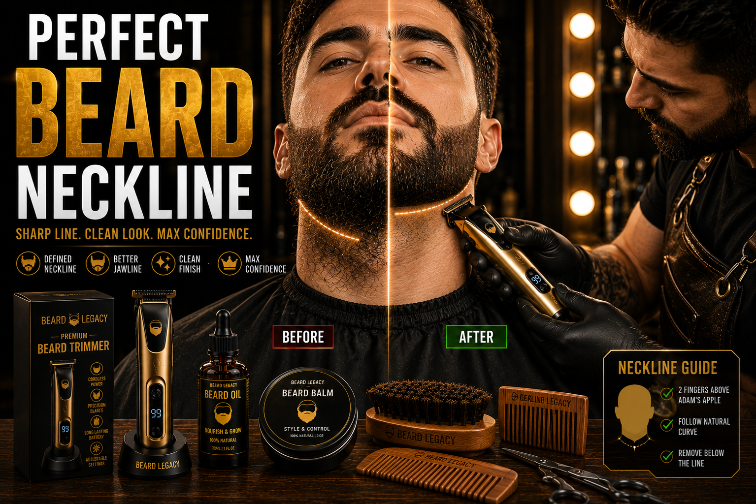 Beard Neckline Guide: How to Shape the Perfect Beard Neckline Like a Professional Barber in 2026